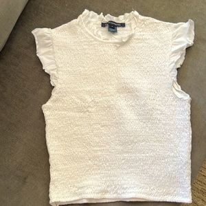 French C show onnection white top size medium